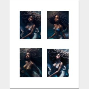 Little Black Mermaids Posters and Art